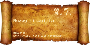 Mezey Titanilla névjegykártya
